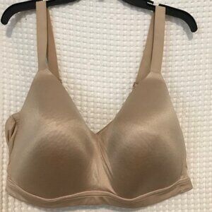 CACIQUE Womens Plus Size Lounge Bra No-Wire Lightly-Lined Pullover Nude Sz-50DD